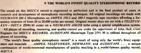 Mecca stereo recordings